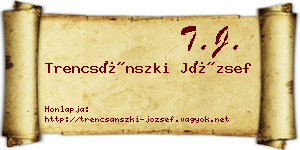 Trencsánszki József névjegykártya
