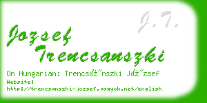 jozsef trencsanszki business card